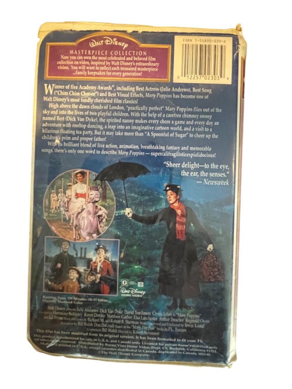 Walt Disney Masterpiece Collection Mary Poppins VHS Tape Classic Family Film - Picture 3 of 3